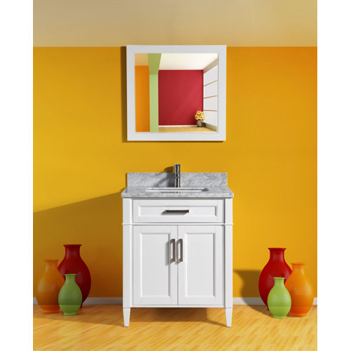 Lachine Marble 64" Single Bathroom Vanity Set with Mirror & Reviews